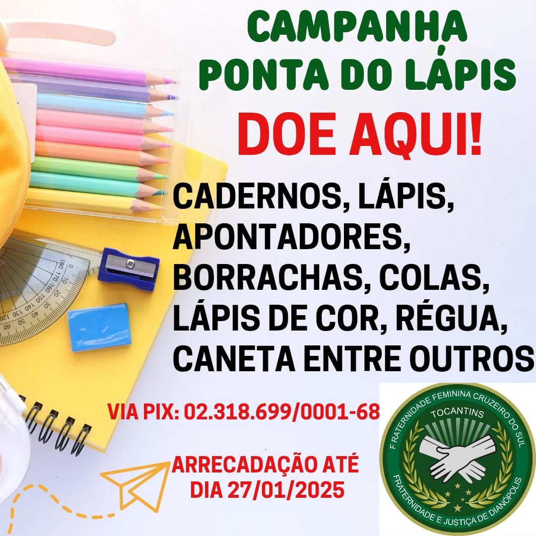 Campanha Volta às Aulas Ponta do Lápis.